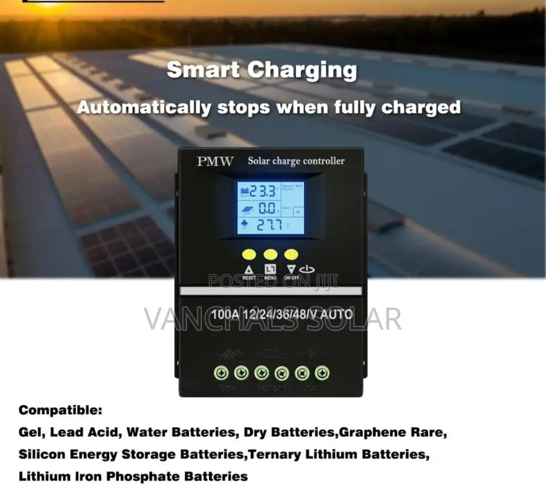 PWM Solar Charge Controller 100a 12/24/36/48v Auto