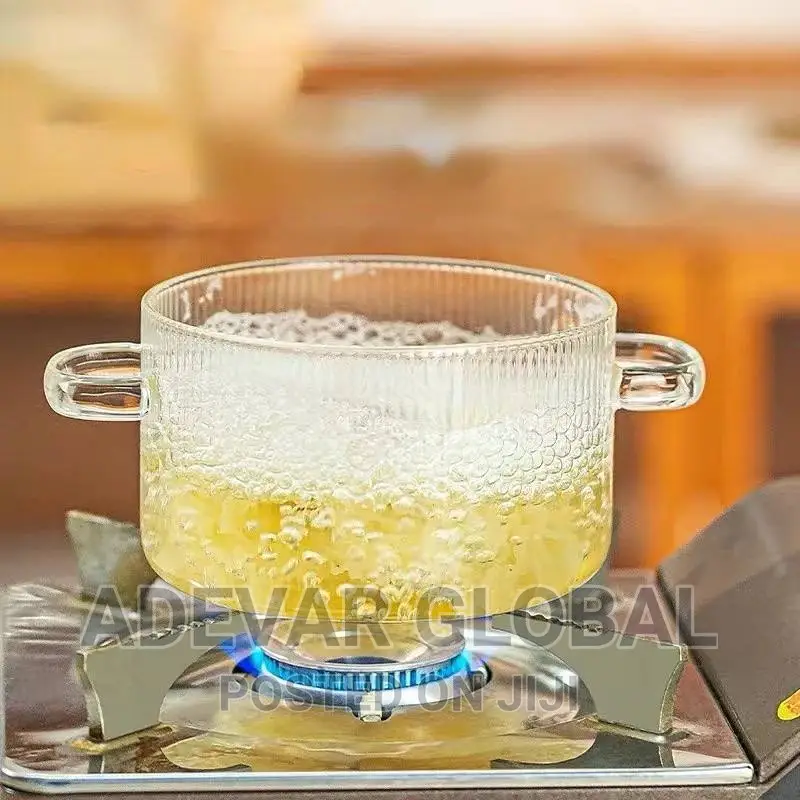 Cookware Kitchen Glass Stockpot Transparent Binaural Pot