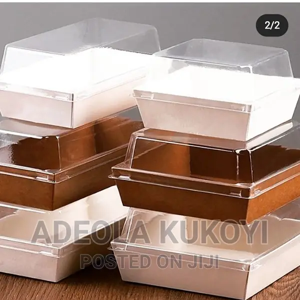 500 Pieces of Disposable Square Kraft Pastry Packs