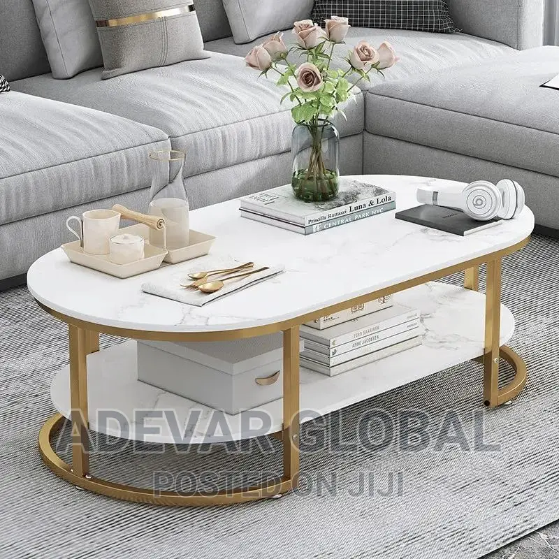 Curved Nordic Centre Table With Storage