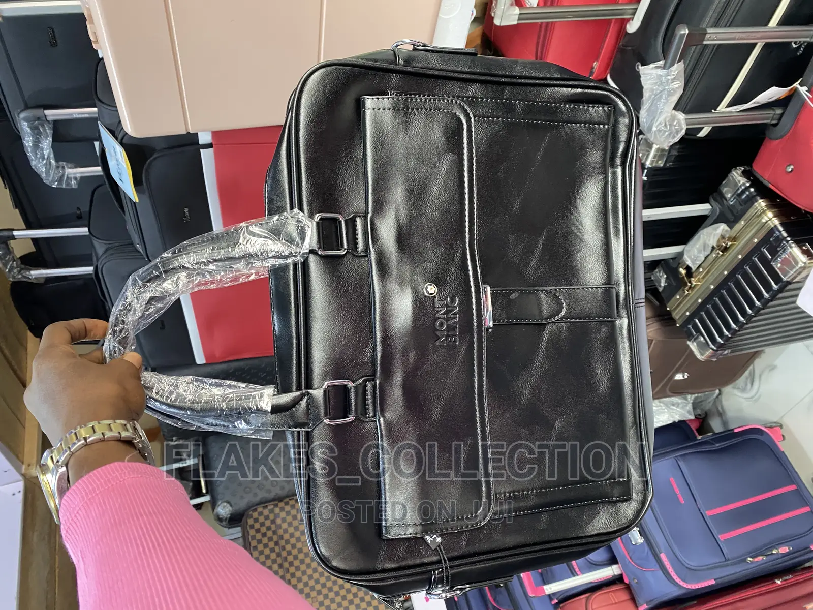 Quality Mont Blanc Leather Office Bag