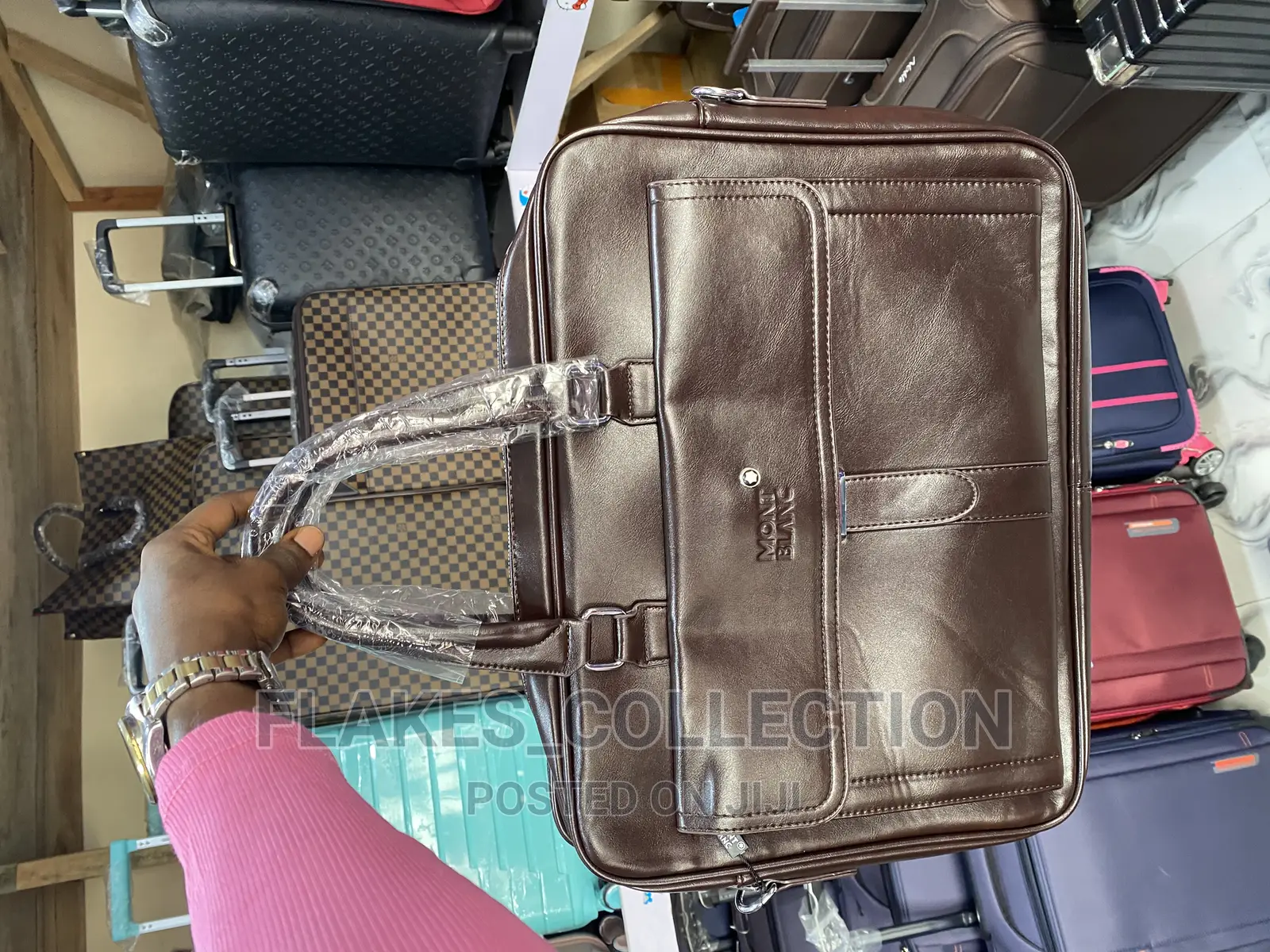 Quality Mont Blanc Leather Office Bag