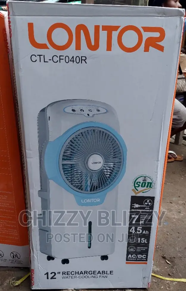Lontor Rechargeable Mist Fan Air Cooler (Water Fan) + Remote