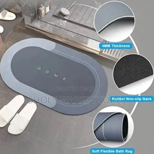 Water Absorbent Foot Mat - Non Slip Bathroom Rug