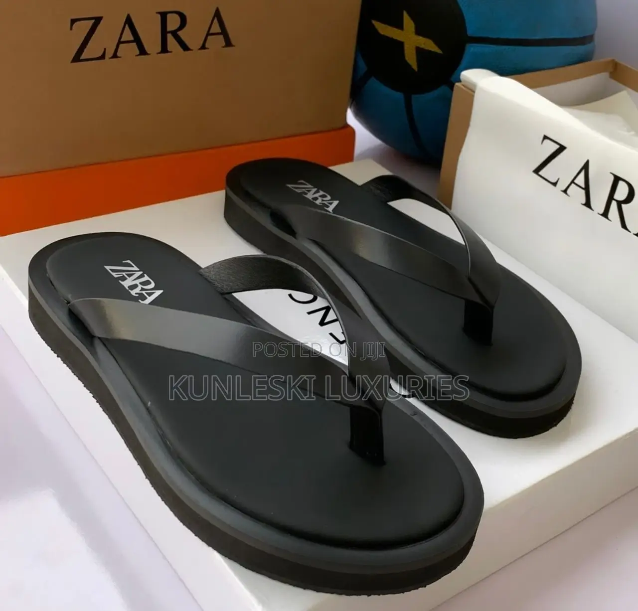 Original Zara Men Leather Slippers