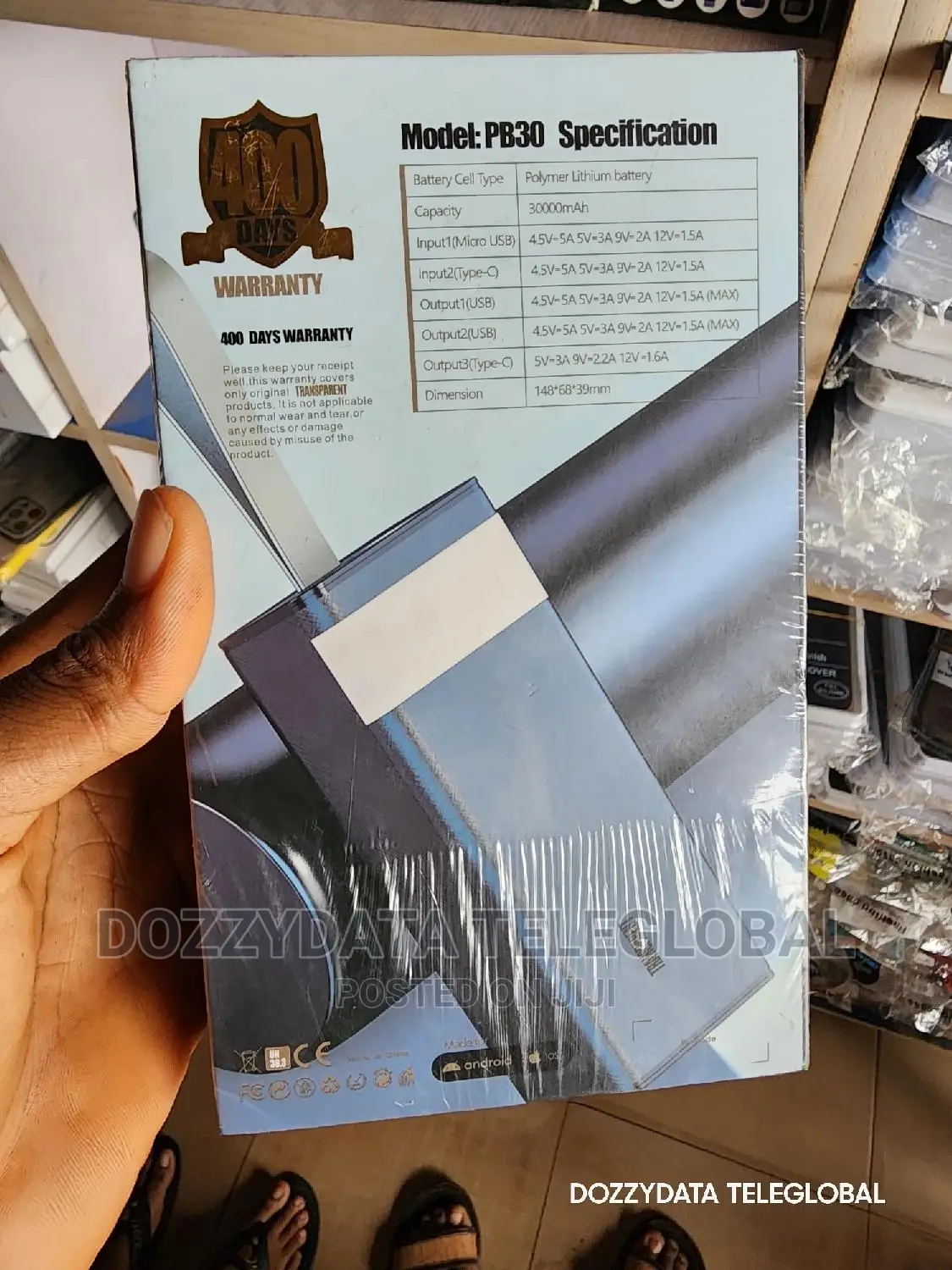 TRANSPARENT Super 30000mah Power Bank PB30