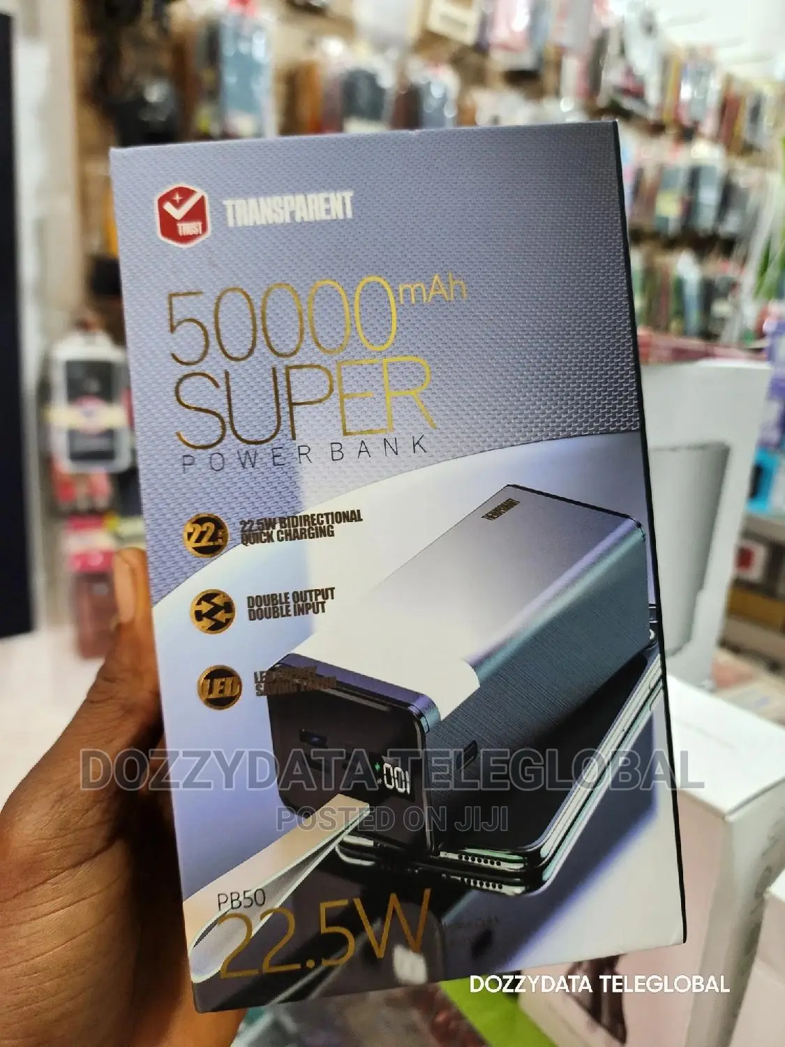 Transparent 50000mah Super Fast Powerbank Capacity