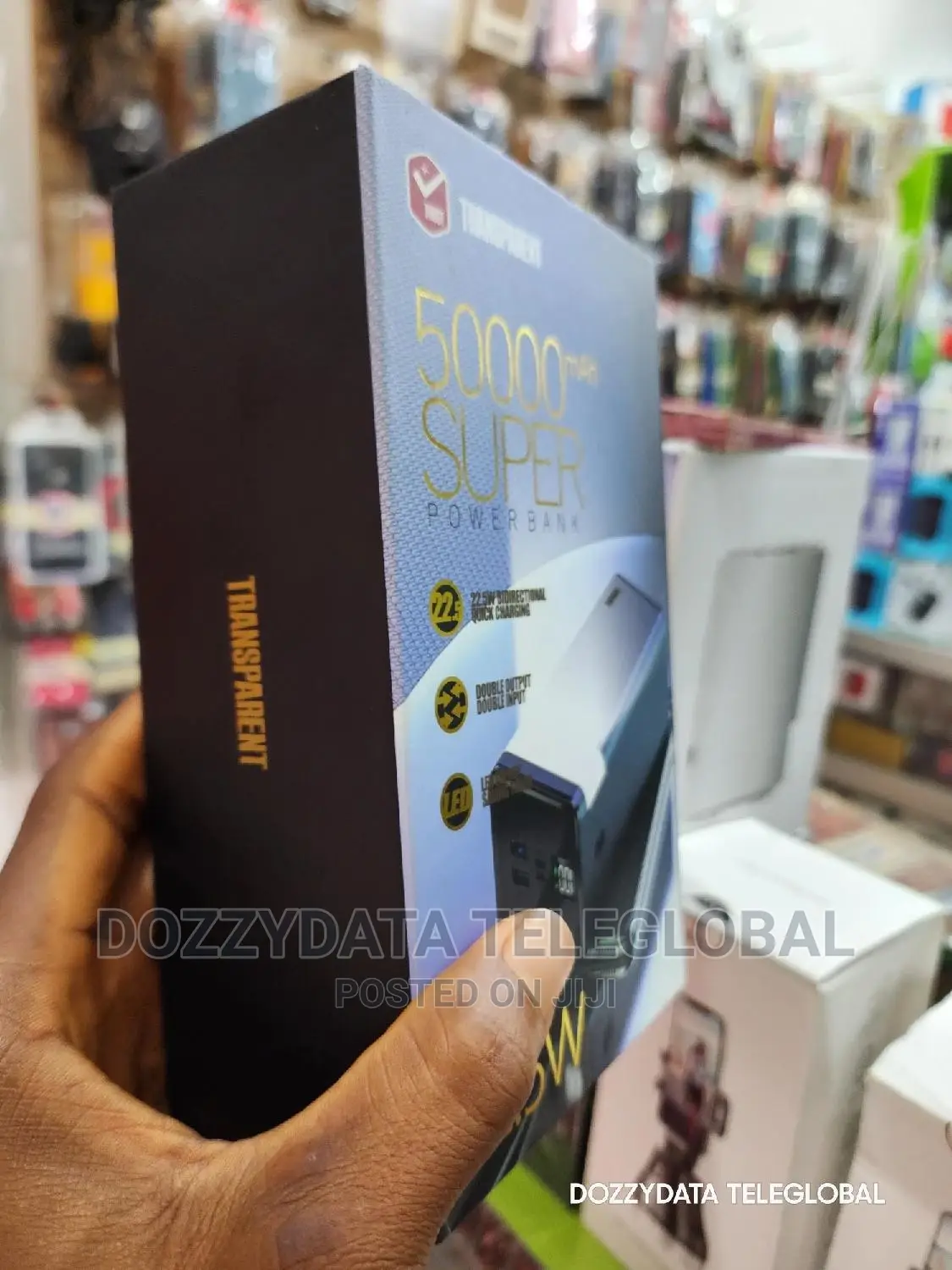 Transparent 50000mah Super Fast Powerbank Capacity