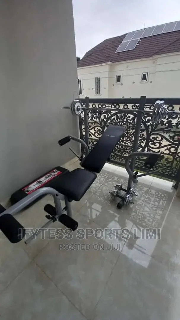 50kg Chrome Dumbbell With Bench Press 670