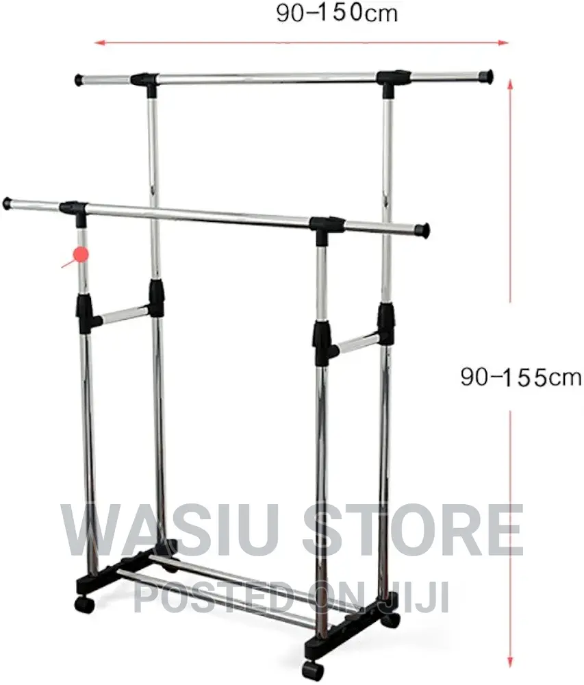 Double Pole Clothes Hanger and Organizer Rack