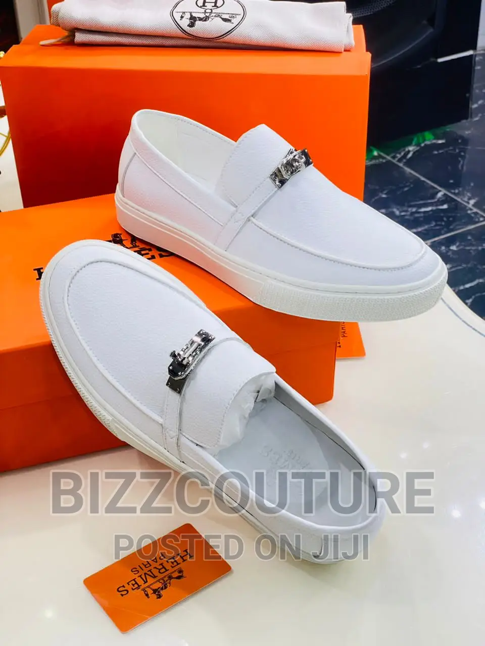 Original HERMES Slip-on Sneakers Available in Store