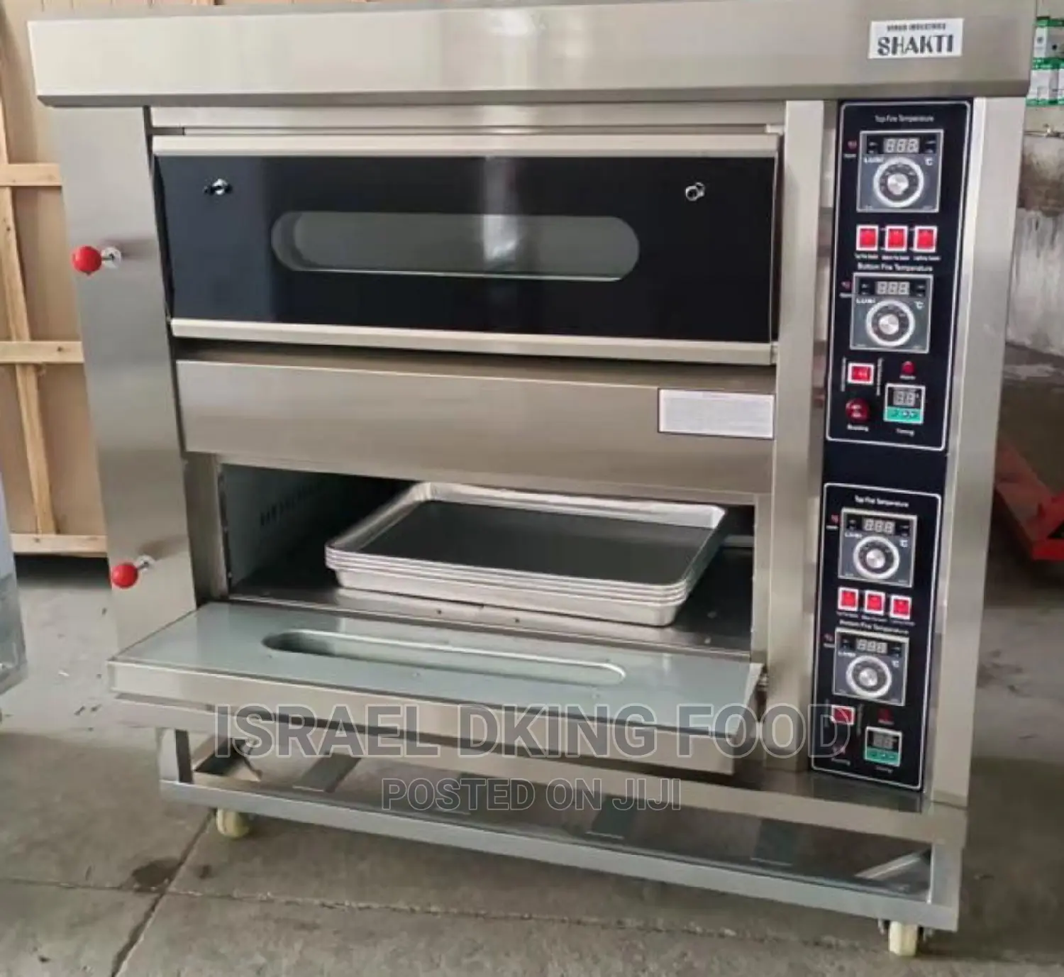 Industrial 4trays Double Decker Stainless Foreign Gas Oven