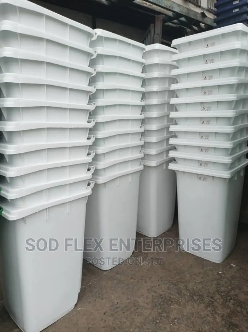 240 Liter Pure White Virgin Waste Bin