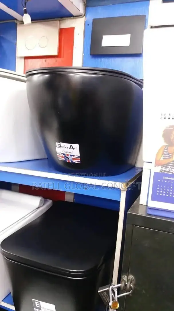 Concealed Toilet (Wall Hunged Wc Round Black)