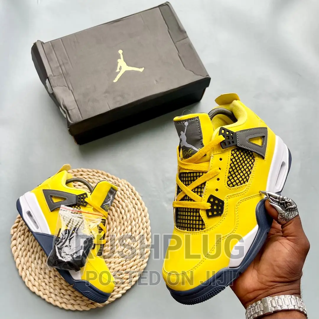 Air Jordan Retro 4 Lightning Yellow Sneakers