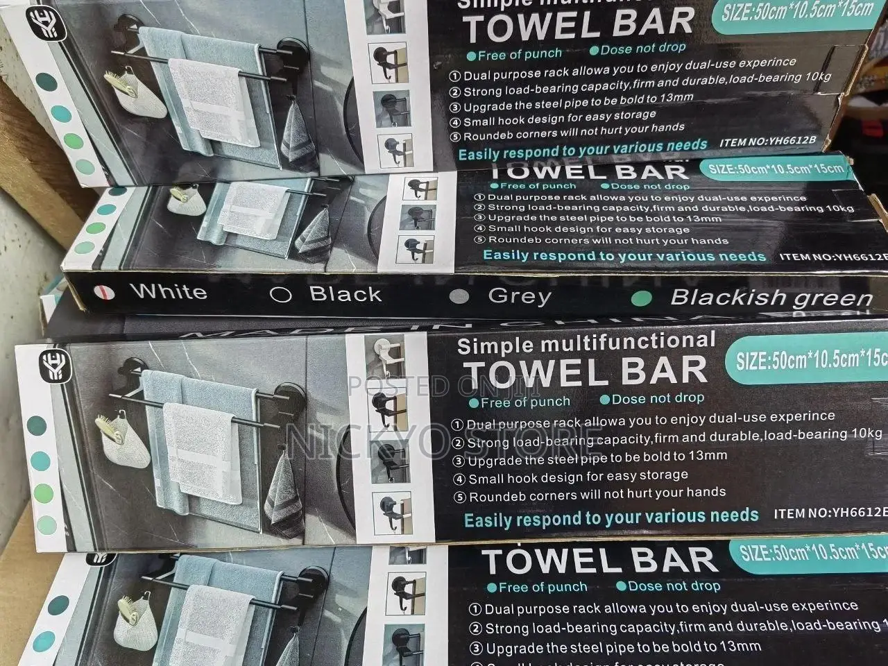 Wall Mounted Towel Bar, Bath Towel Rack for Bathroom