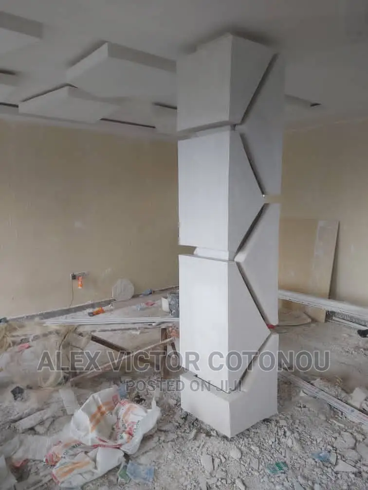 Pop Ceiling, Wall Screeding, Tv Stand And Inside Decor