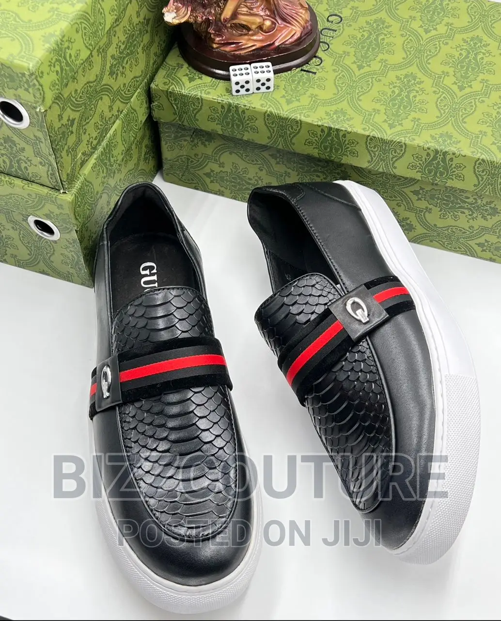 Original Italian GUCCI Slip-on Sneakers Available in Store
