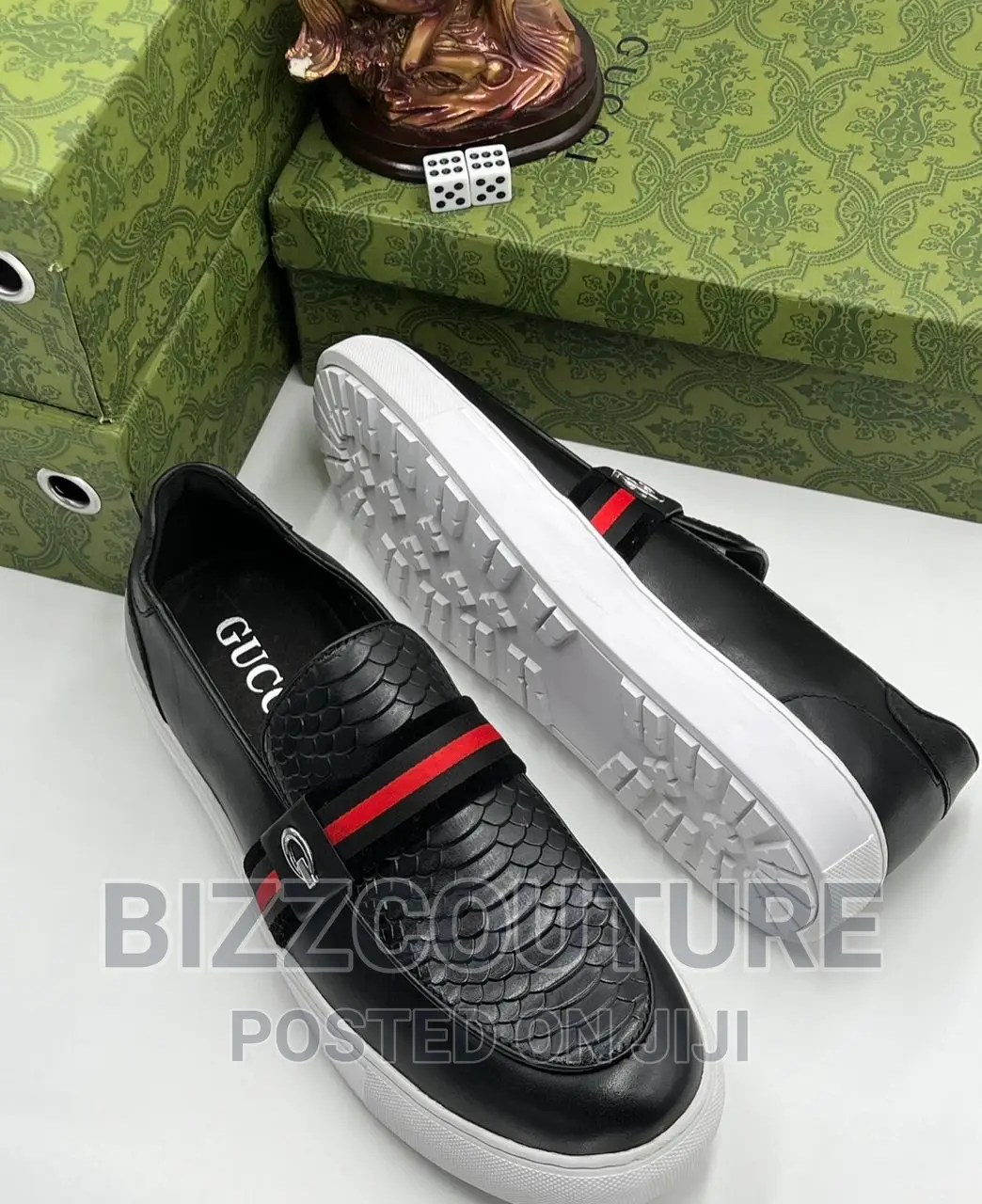 Original Italian GUCCI Slip-on Sneakers Available in Store