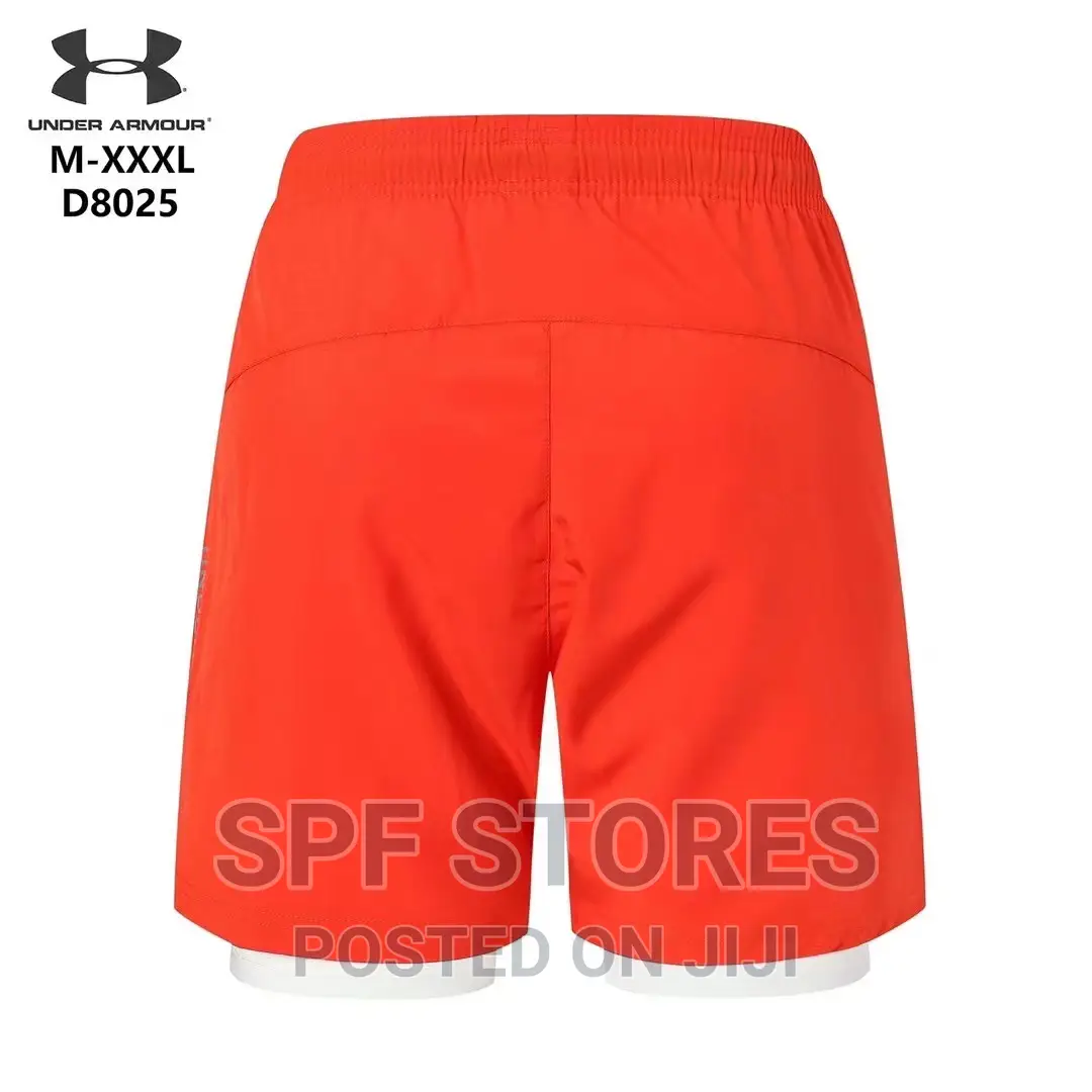 Orange Gym Shorts With Inner Tight