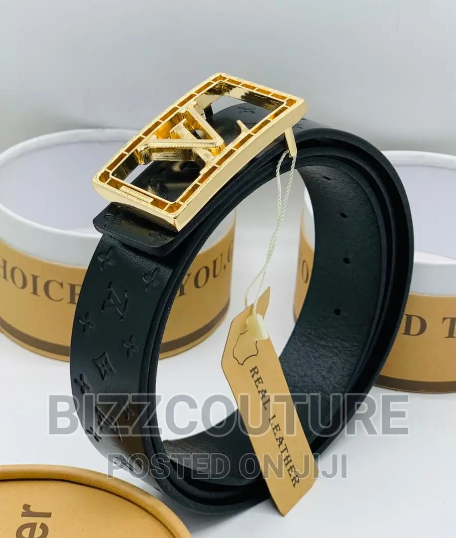 Original LOUIS VUITTON Leather Belts Available in Store