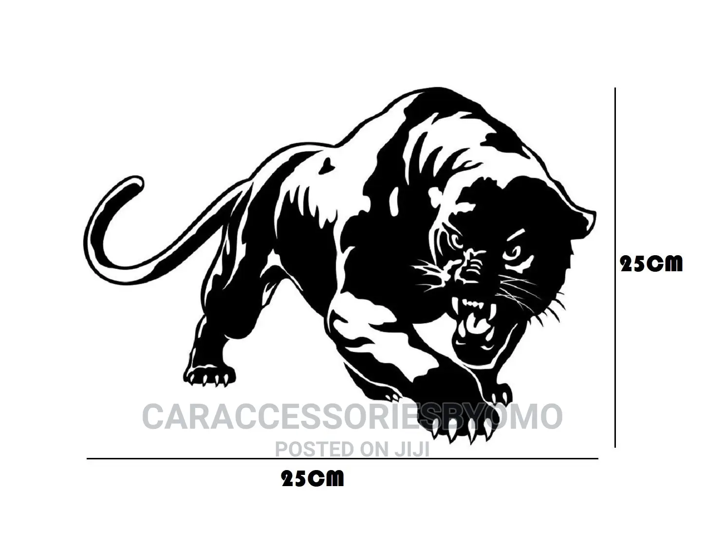 Angry Leopard Car Sticker