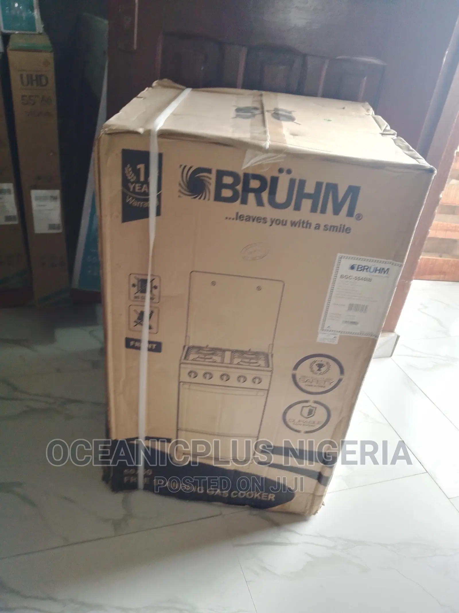 Bruhm BGC-5540ib/ 4 Gas Burner Oven / Black