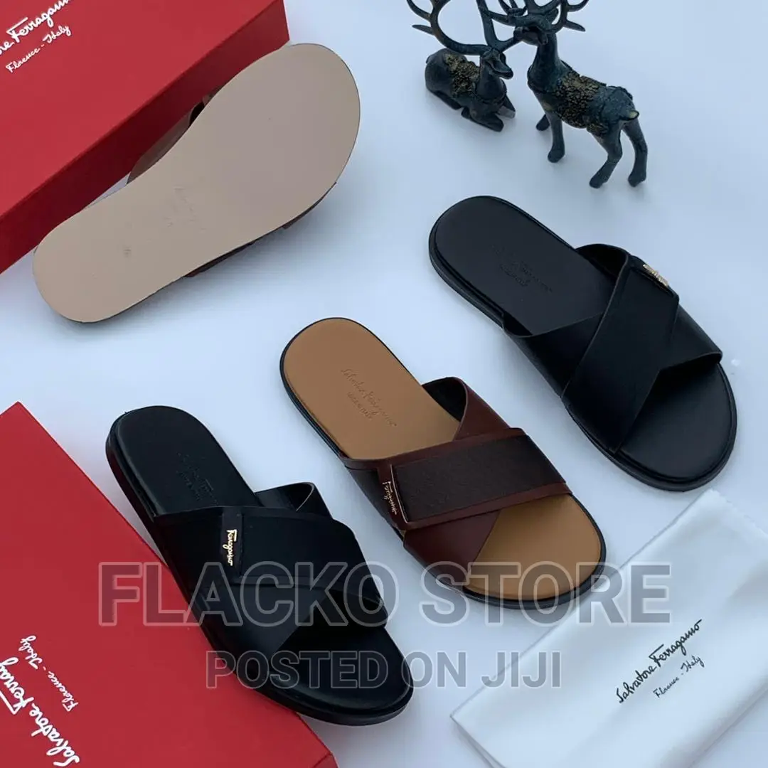Original Salvatore Ferragamo Casual Leather Slippers