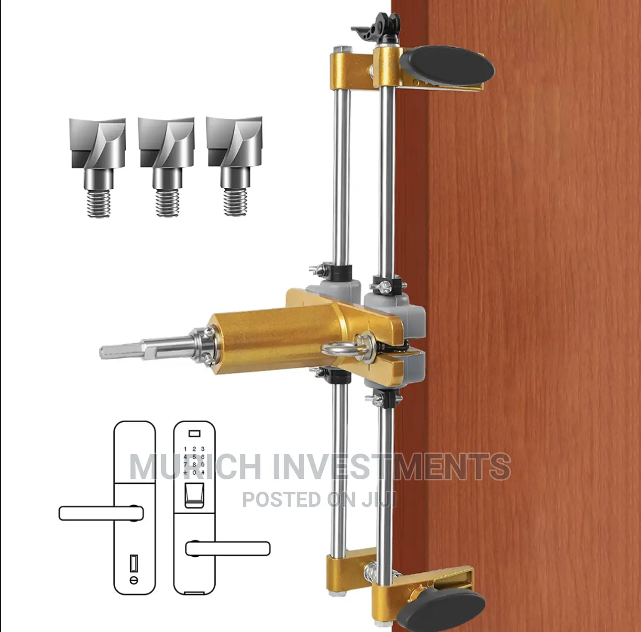 Door Lock Hole Opener Kit, Lock Mortiser For Wooden Doors