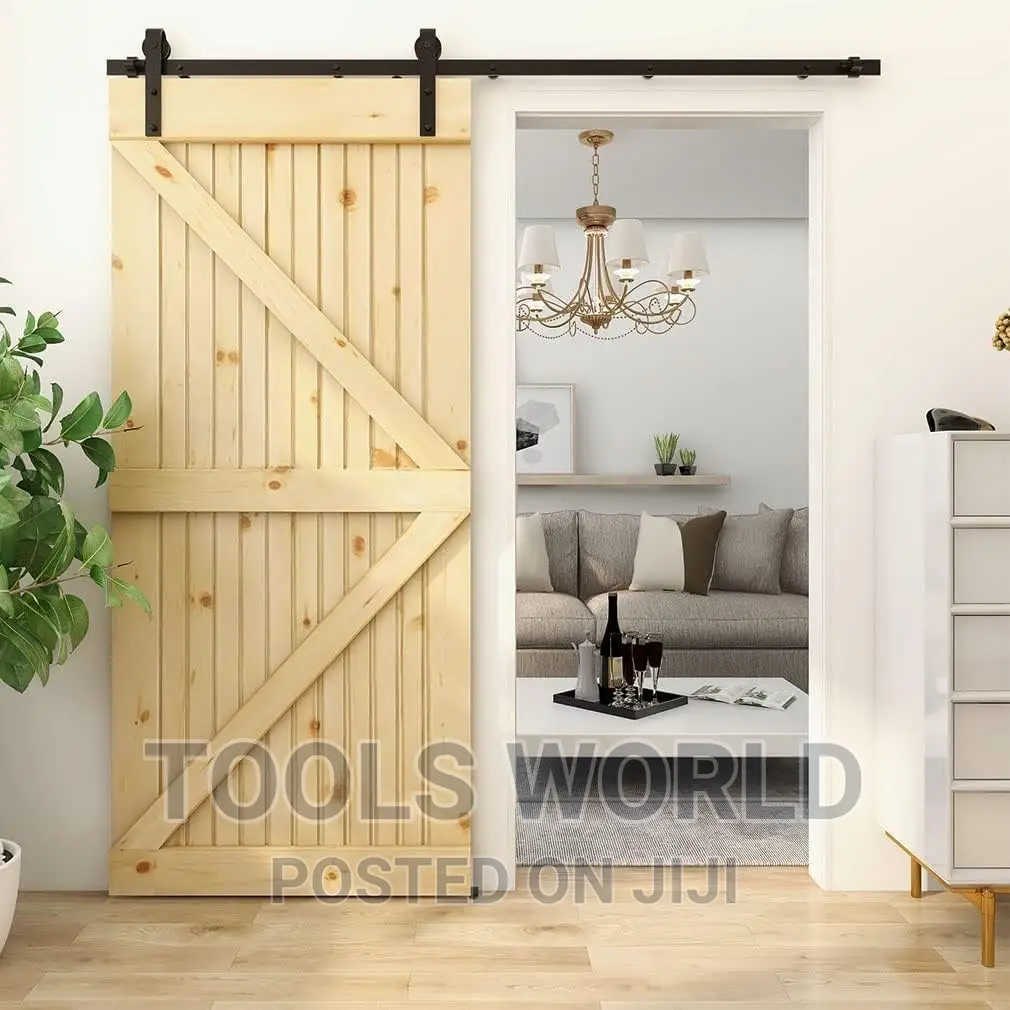 Sliding Barn Door Hardware Kit, 2meters 6.6FT, Smooth Silent