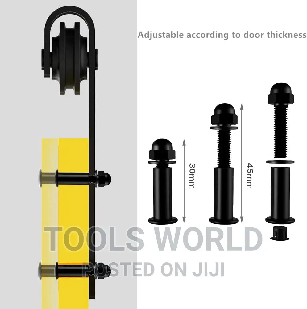 Sliding Barn Door Hardware Kit, 2meters 6.6FT, Smooth Silent