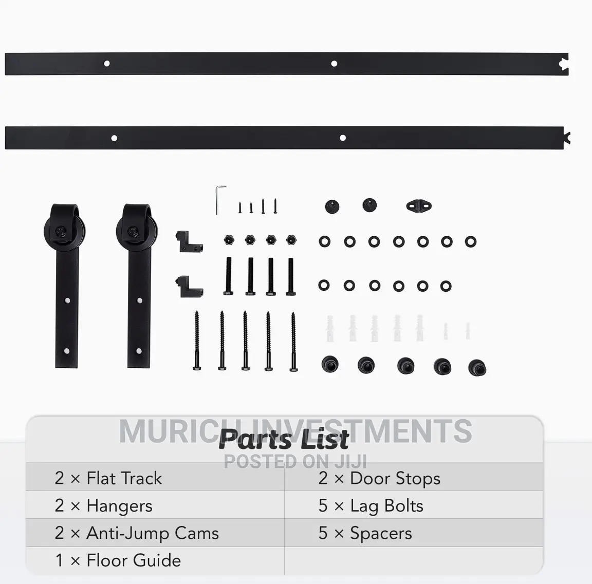 6.6FT 200cm Sliding Barn Door Kit Wood Door Hardware Closer