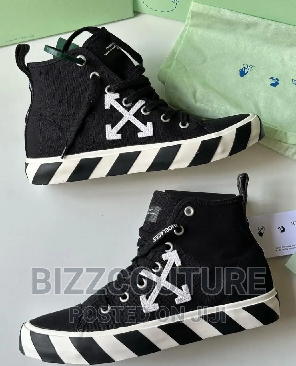 Original OFF-WHITE High Cut Sneakers Available in Store