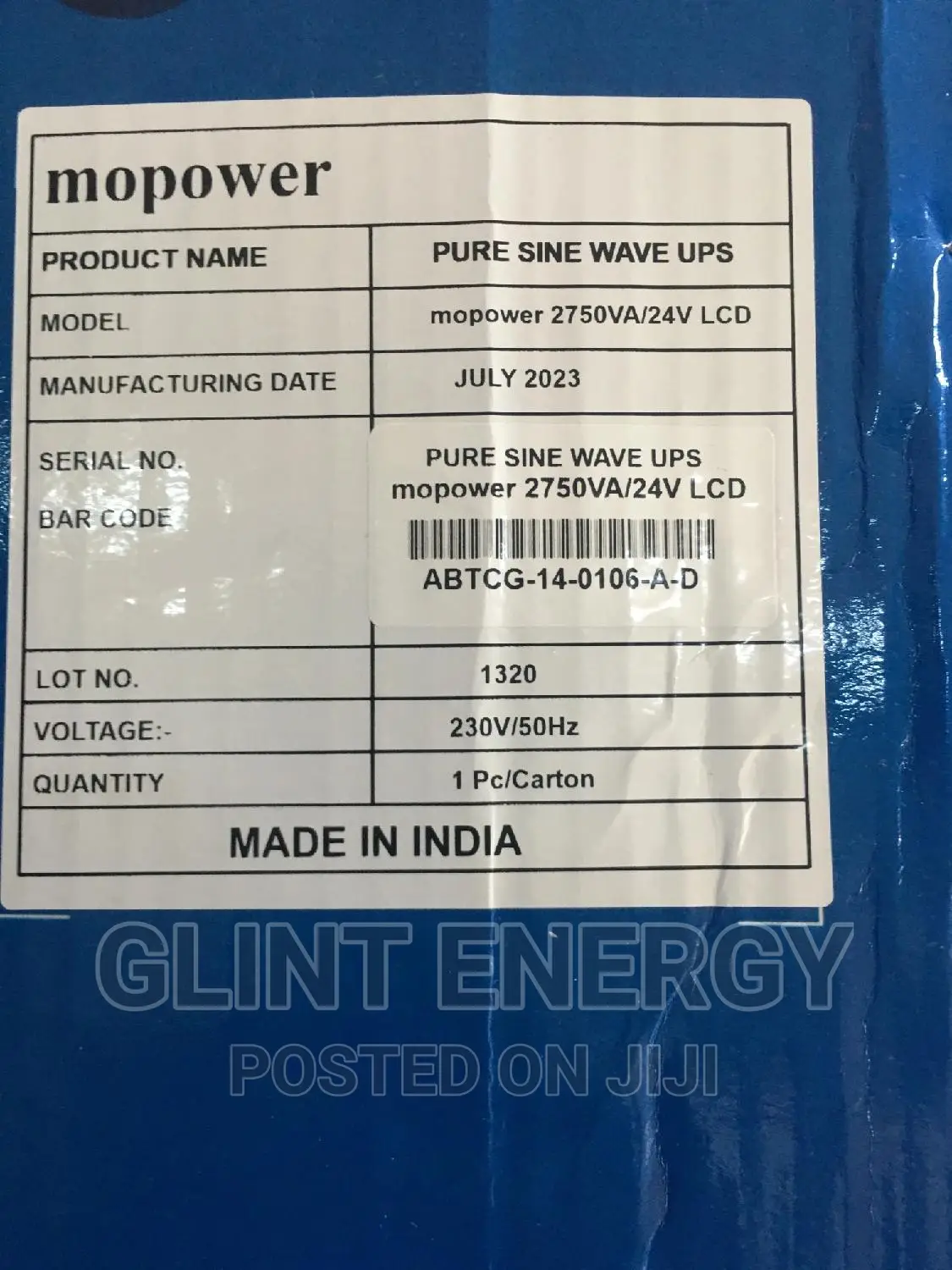 2.75KVA 24V Mopower Indian Inverter