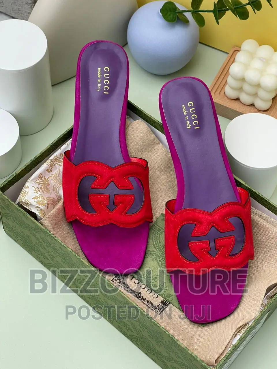 Original GUCCI Leather Sandals Available in Store