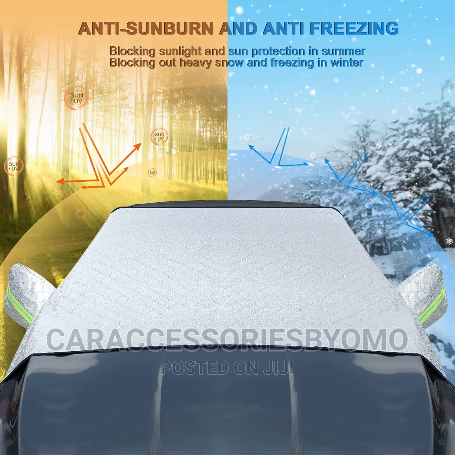 Car Windscreen Cover With Mirror Muff Cover