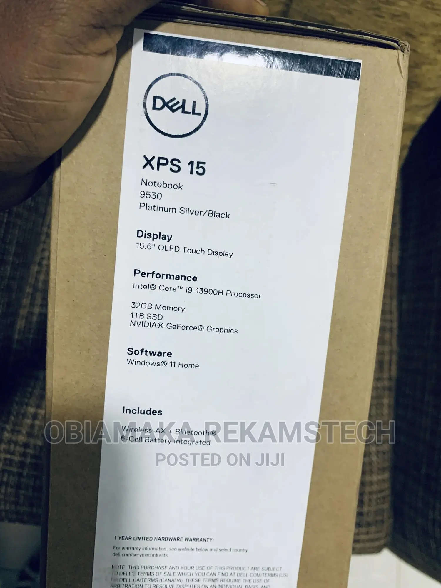 New Laptop Dell XPS 13 32GB Intel Core I9 SSD 1T