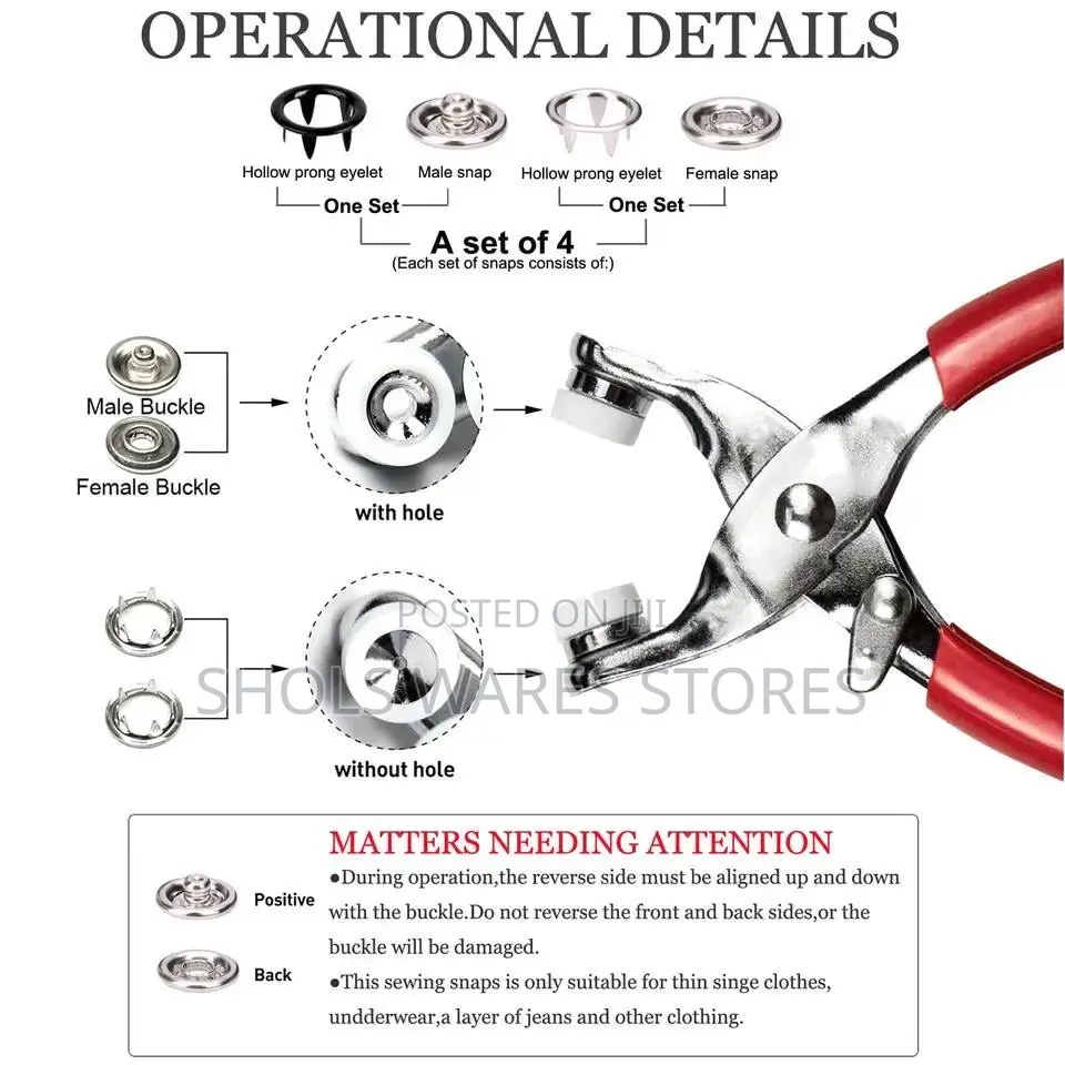 Snap Fastener Button Kit