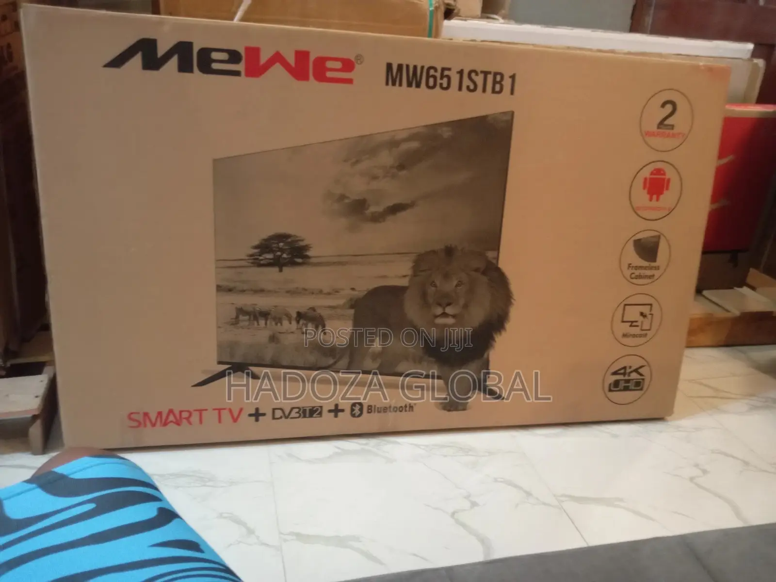 Durable Mewe 65inches Smart Tv ,Frameless (Mw651stb1)