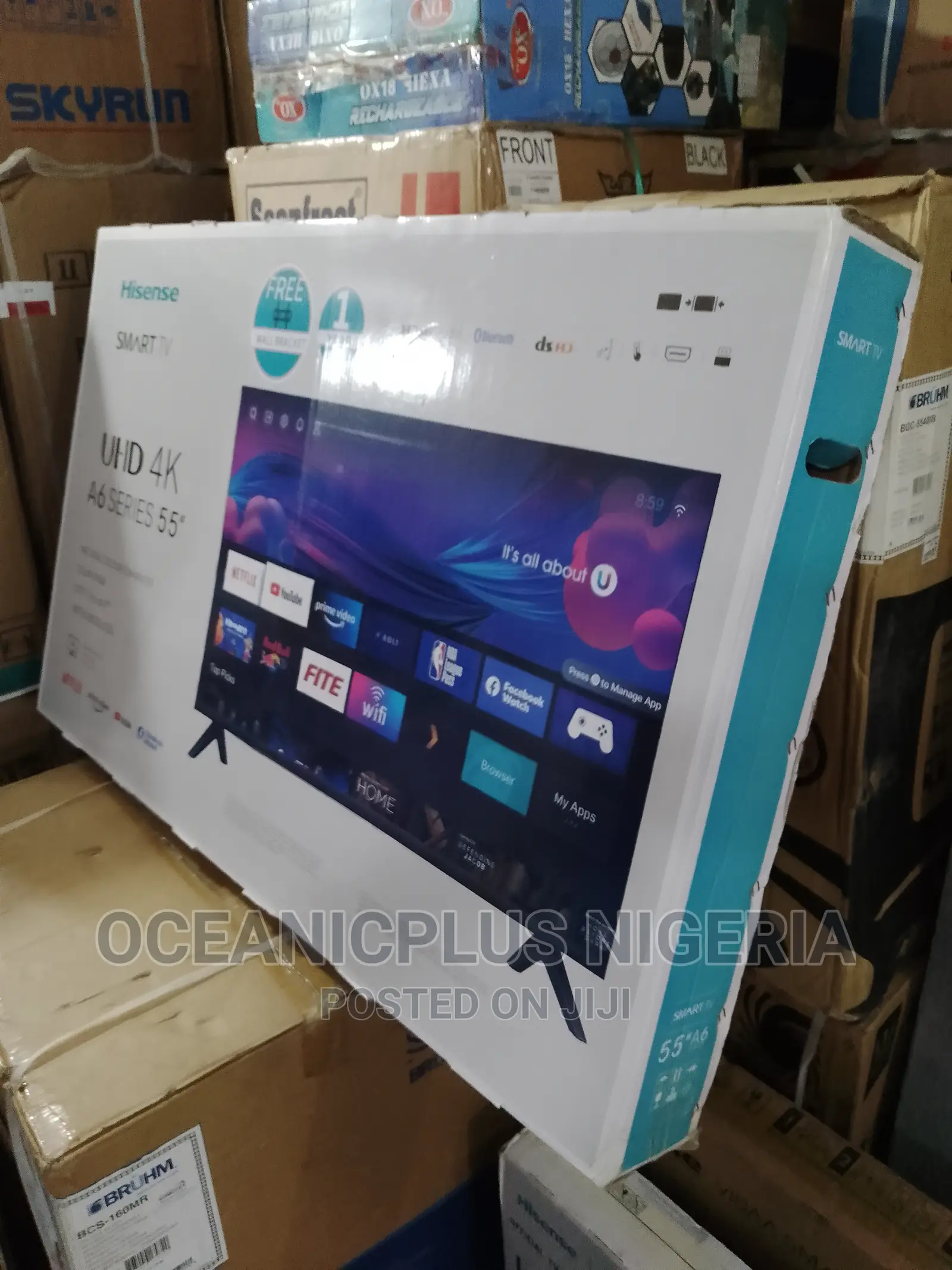 New Brand Hisense 55 Inches A6 Series Smart Frameless TV
