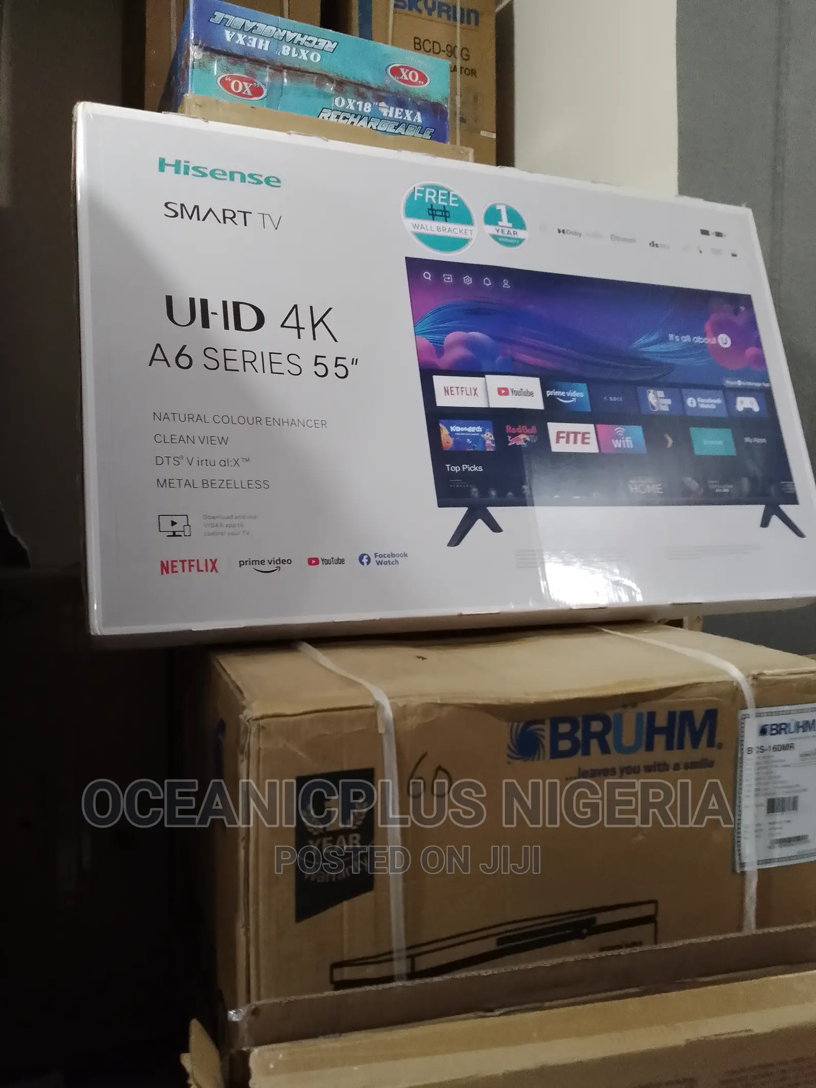Powerful Hisense 55 Inches A6 Series Smart Frameless TV