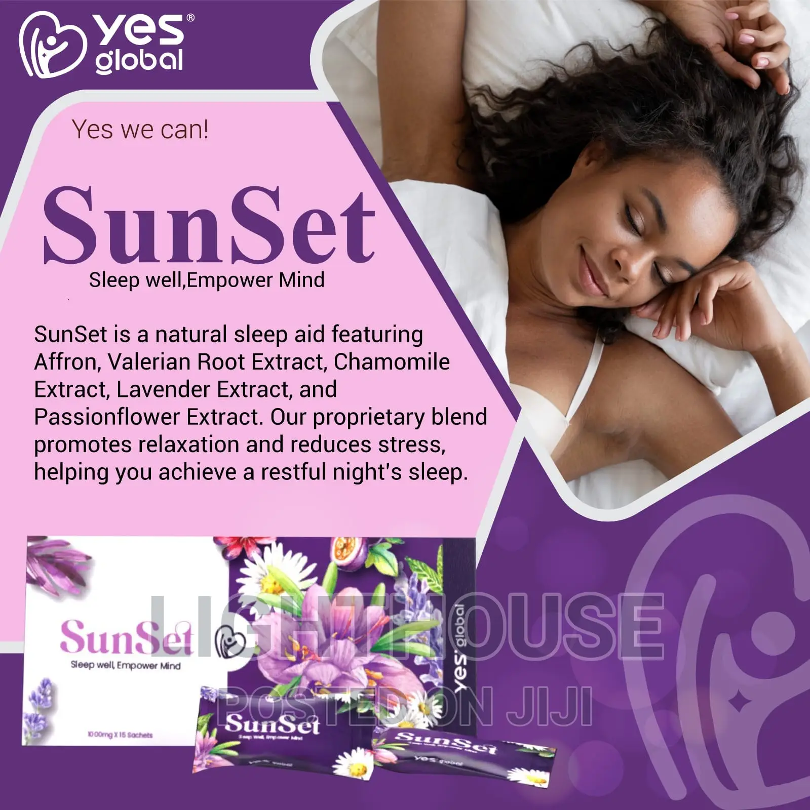 YES GLOBAL Sunset for Adequate Sleep Reducing Stress