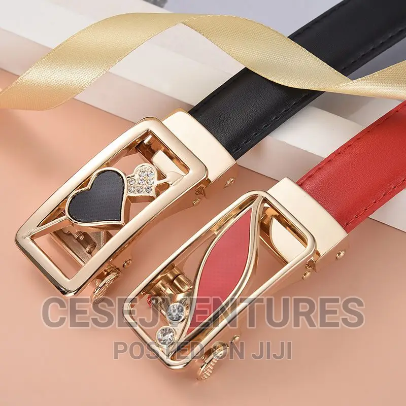 Female’S Leather Belt Automatic Genuine Leather Belts
