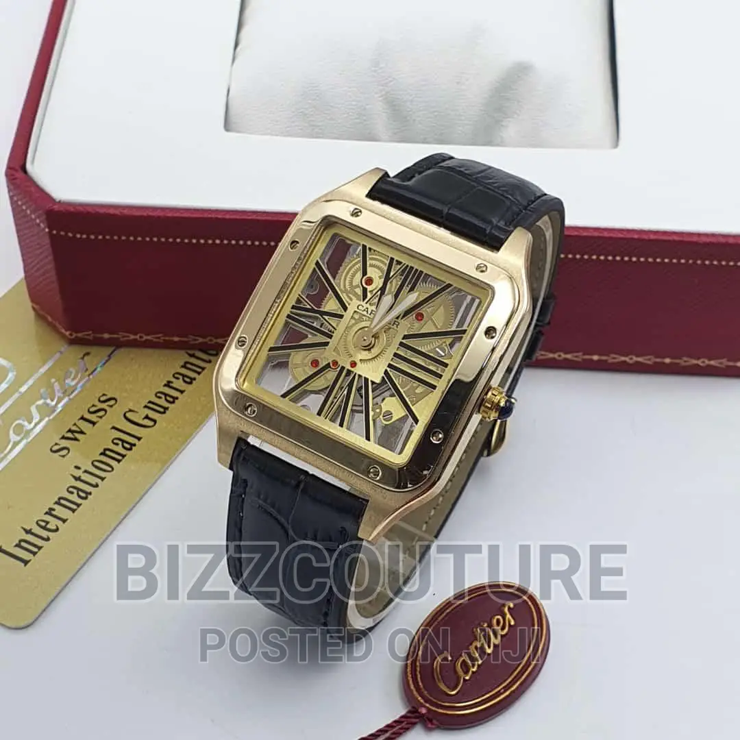 Original CARTIER MECHANICAL Leather Strap Available Instore