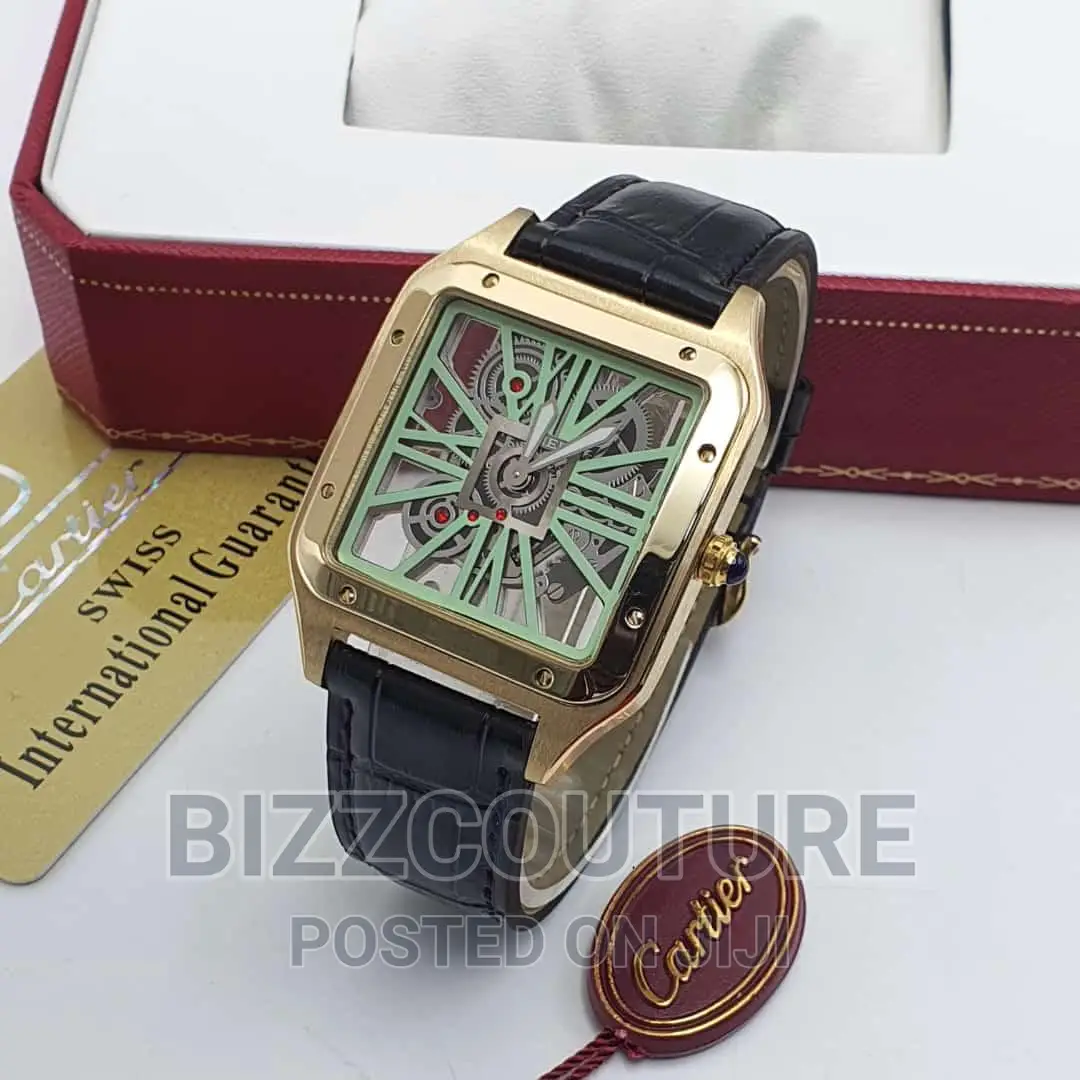 Original CARTIER MECHANICAL Leather Strap Available Instore
