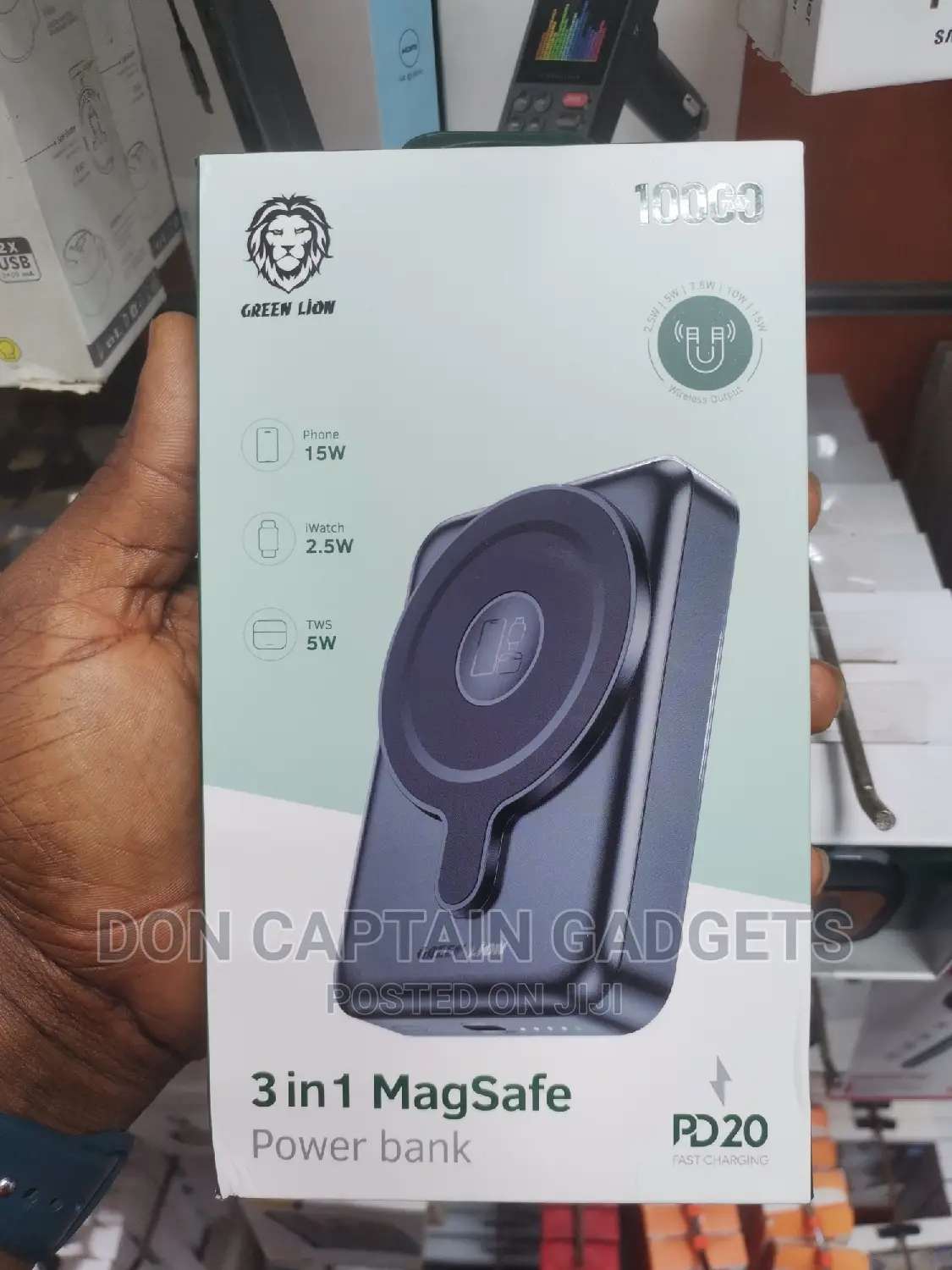 Green Lion 3in1 Magsafe Power Bank 10000mah 20W