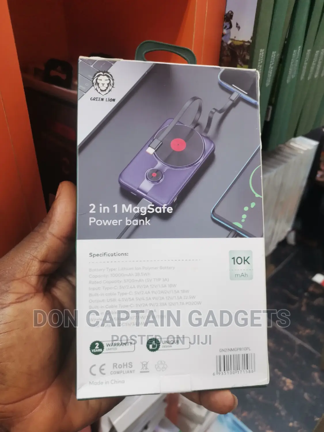 Green Lion 2in1 Magsafe Power Bank 10000mah