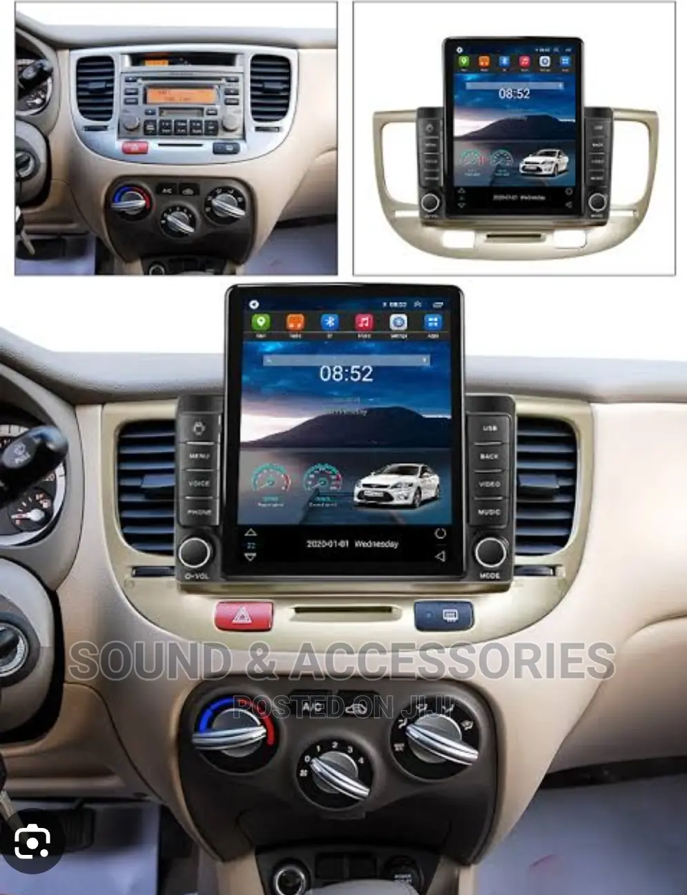 Kia Rio 2005-2011 Tesla Android GPS Navigation System