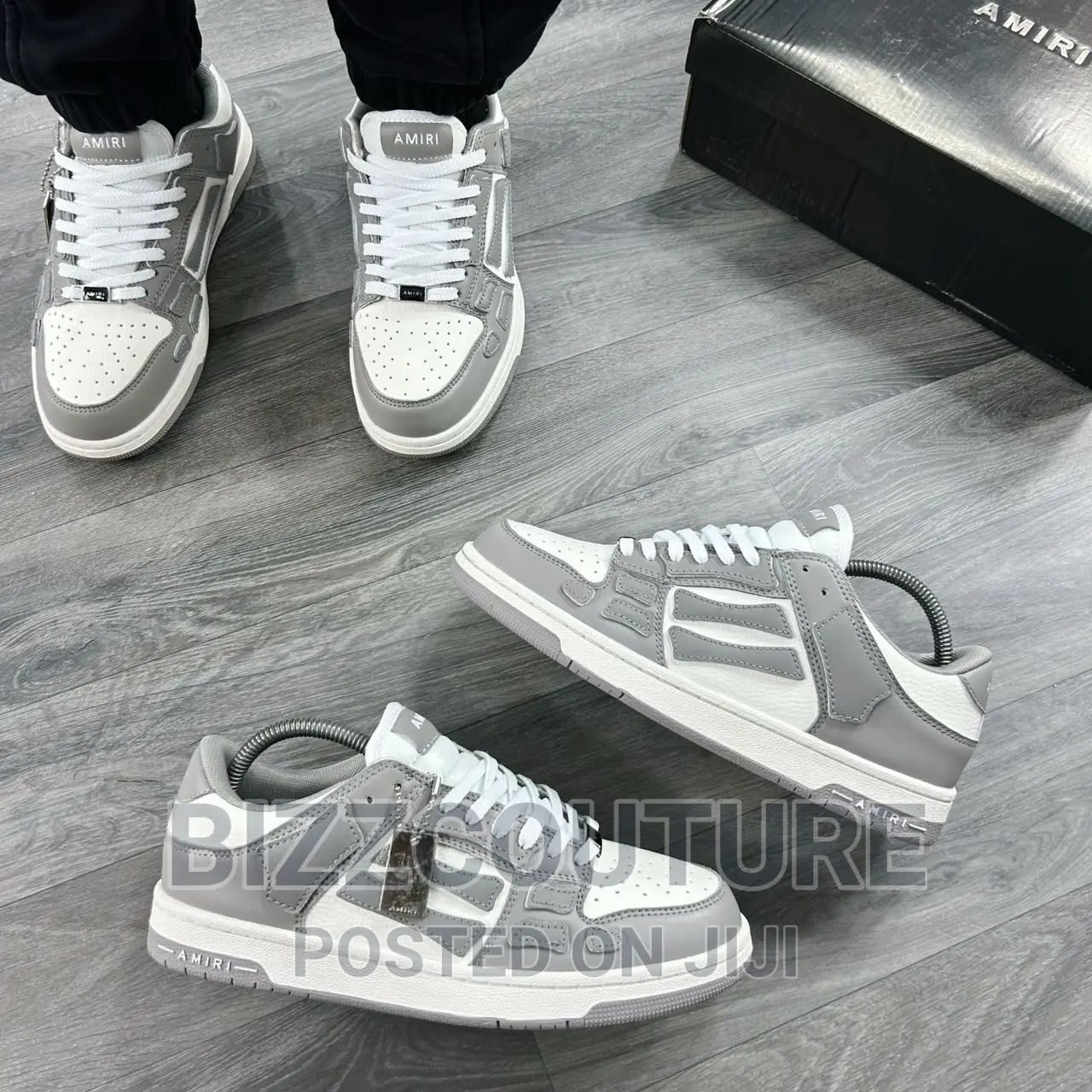 Original MIKE AMIRI Skel Gray Sneakers Available in Store