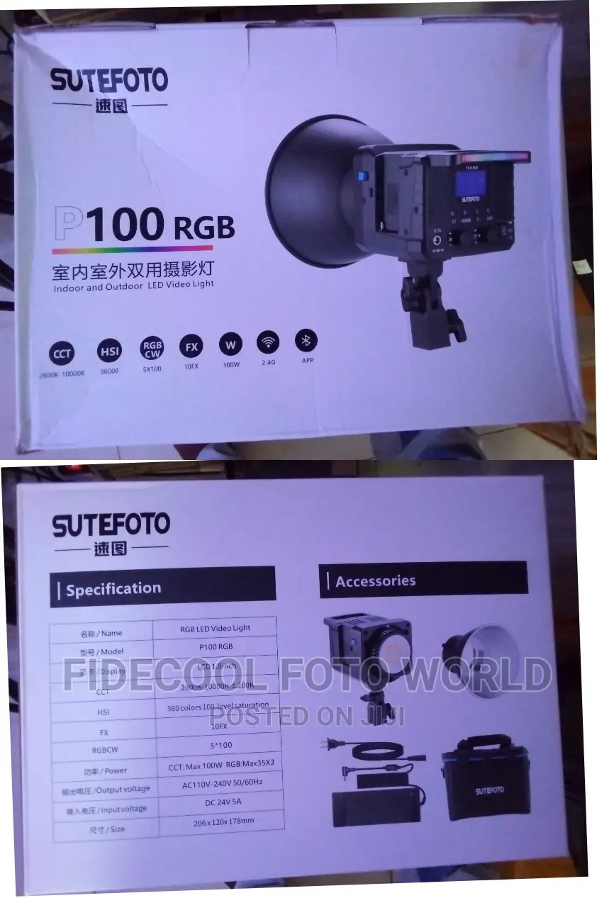 Sutefoto P100 RGB Light